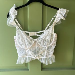For love and lemons white lace top